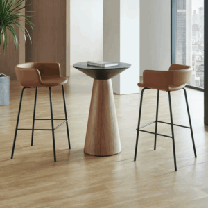 Table d’appoint Mariano hauteur bar en bois – design moderne