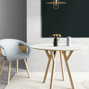 Dining table Armando round in solid beech wood