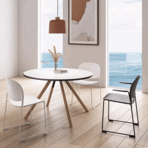 Table de repas Ilario ronde en bois massif hêtre