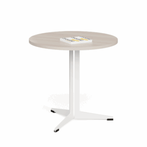 Table de réunion Mirko-A ronde compacte avec piétement métal