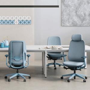 Silla de oficina Dalsland moderna de tela - respaldo alto