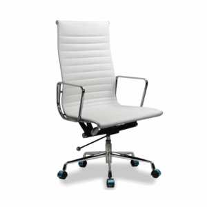 Sillón de reunión Liam88 de cuero - respaldo alto