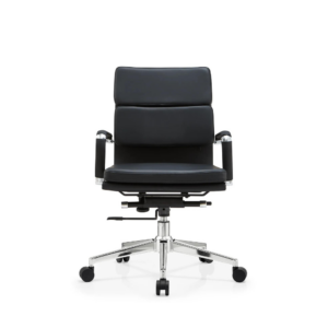 Sillón de reunión Birgito-M de cuero sintético - respaldo medio-alto