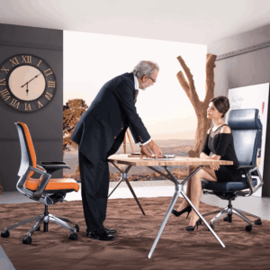 Advanced ergonomic leather office chair Persy - high back