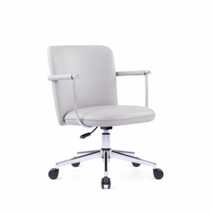 Chaise de bureau Pal en cuir – dossier mi-haut