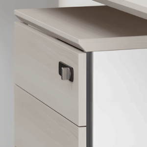 Workstation desk Pojkarna2-B with metal structure and storage unit