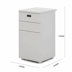 High fixed drawer unit Falsterbo-D in wood with 3 drawers