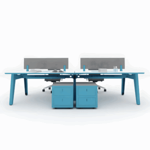 Poste de travail de bureau U modulaire à structure métal