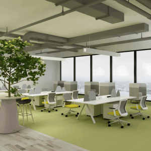 Poste de travail de bureau Lysekil-A modulaire à structure métal