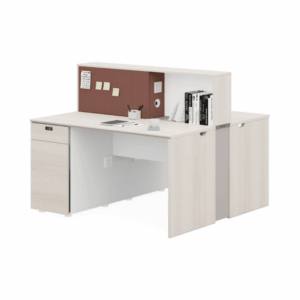 Secretaría Nassjo-B con estante de almacenamiento y panel de notas