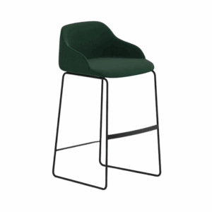 Chaise haute Ramrod en tissu rembourré – design minimaliste