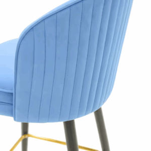 Chaise haute Laparra en bois et tissu