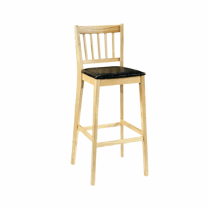 Chaise haute Lasolas en bois et cuir – style classique