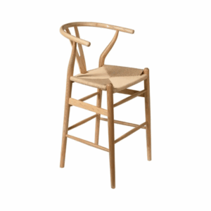 Chaise haute Kisocos en bois tressé