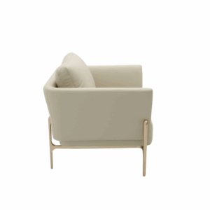 Lounge armchair Bari single seat in leather