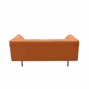 Alma two-seater leather lounge sofa - luxury finish