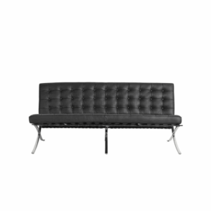 Barcelona three-seater leather lounge sofa