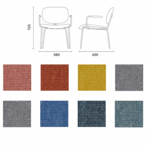 Lounge armchair Avsluta-L in fabric