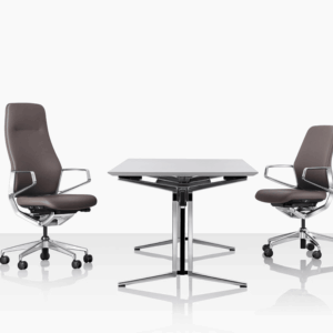 Fauteuil de bureau DTeramo en cuir véritable – dossier haut