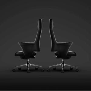 Silla de oficina Silk-M de cuero - respaldo medio-alto