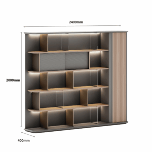 Vevey-D wooden bookcase - premium finish
