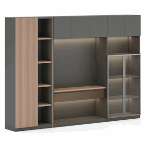 Armoire bibliothèque Vevey-C en bois