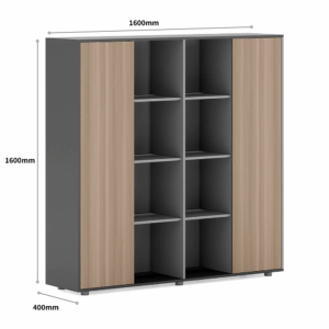 Armoire bibliothèque Vevey-A en bois