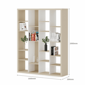 Bookcase partition Sion in wood with open shelves