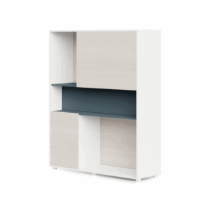 Bibliothèque cloison double face Dual-A en bois