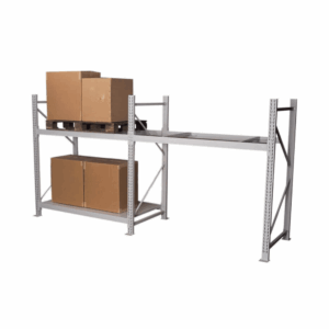 Industrial modular steel shelving for heavy loads