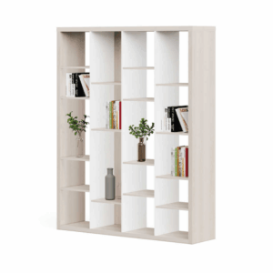 Bookcase Show in wood with open shelves
