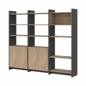 Bibliothèque Sion-A en bois à étagères ouvertes