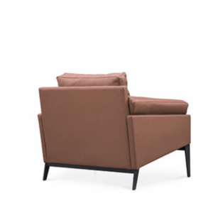 Lounge armchair Kingstown in leather