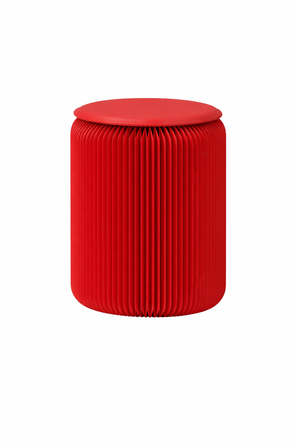 Tabouret / Pouf en carton pliable 37 x 32 cm – Coussin inclus – Image 3