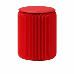 Tabouret / Pouf en carton pliable 52 x 40 cm – Coussin inclus
