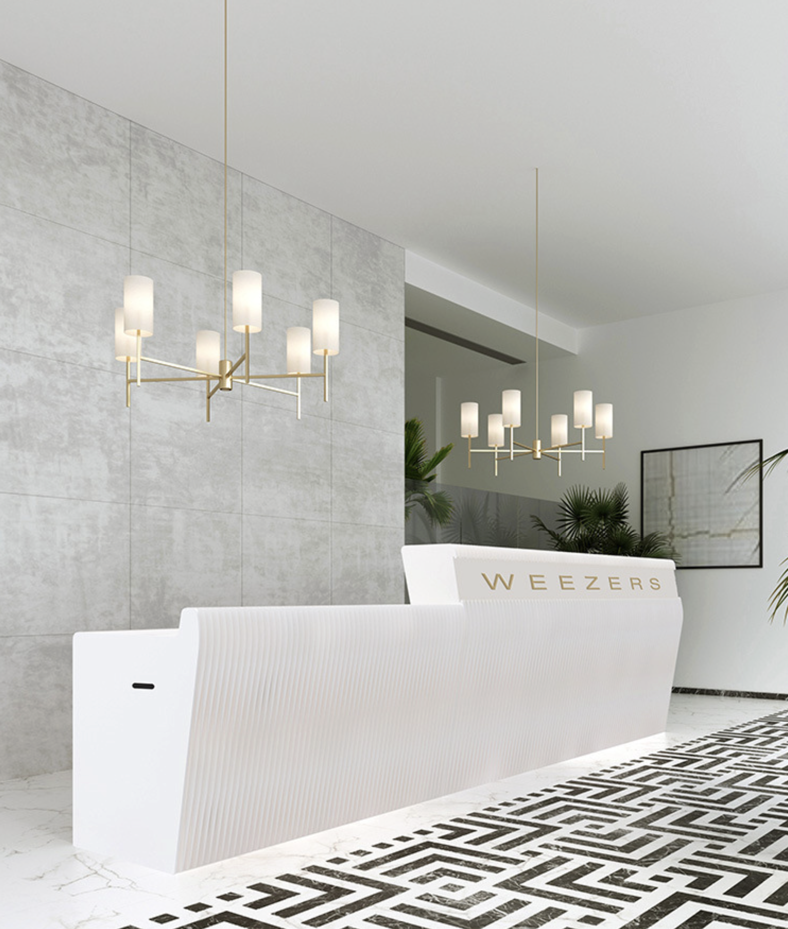 Banque d’accueil en carton pliable 110 x 200 cm – Image 3