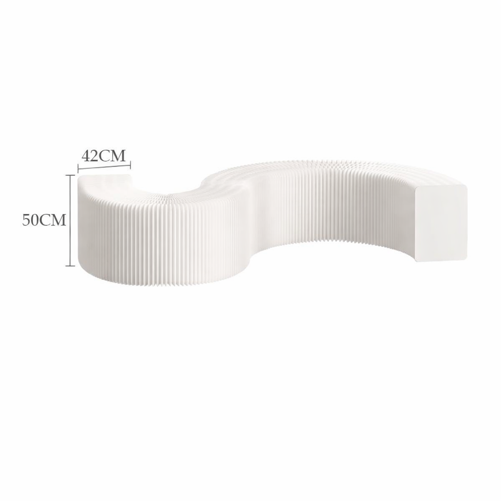 Banc extensible en carton pliable – Hauteur 50 cm – Longueur 5 m – Image 5
