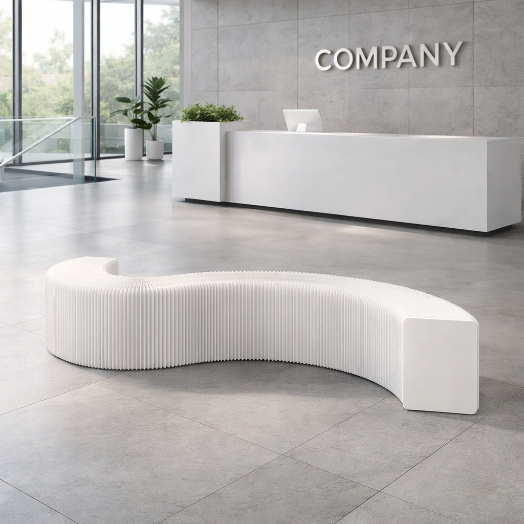 Banc extensible en carton pliable – Hauteur 50 cm – Longueur 3 m – Image 5