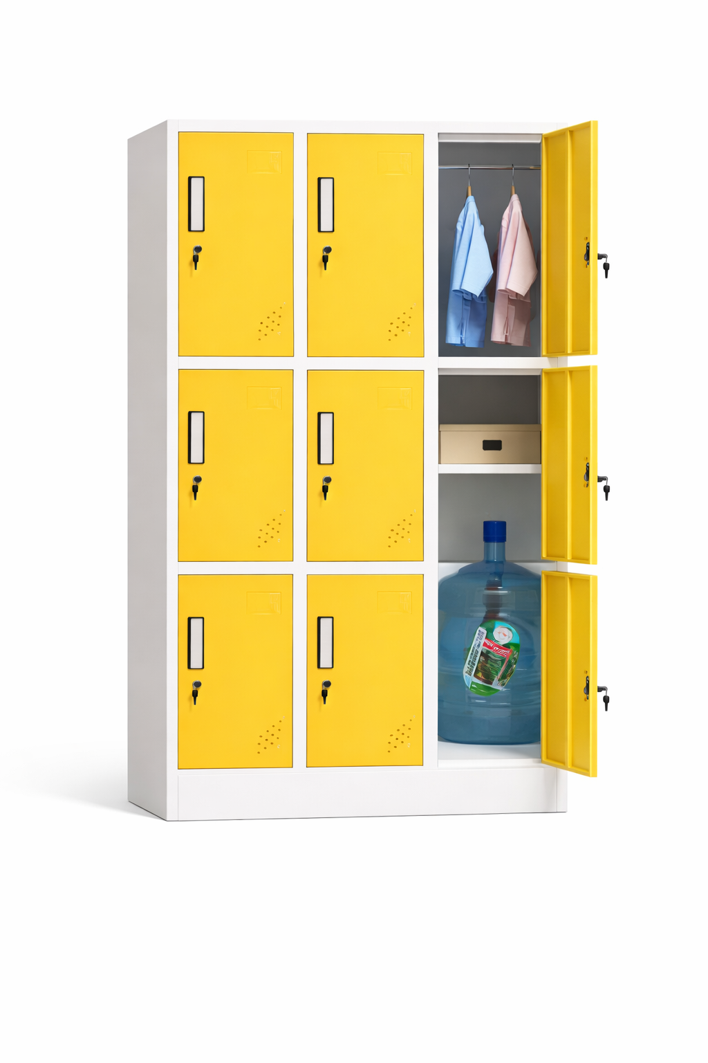 Armoire vestiaire 6 portes 90 x 180 x 42 cm