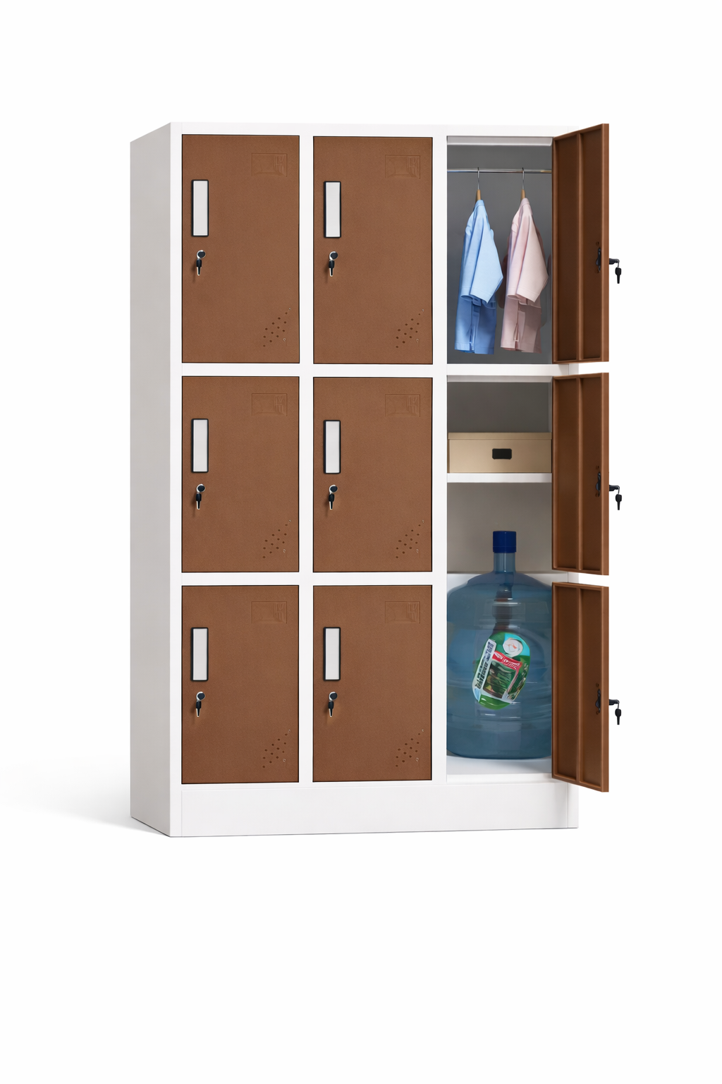 Armoire vestiaire 6 portes 90 x 180 x 42 cm – Image 2