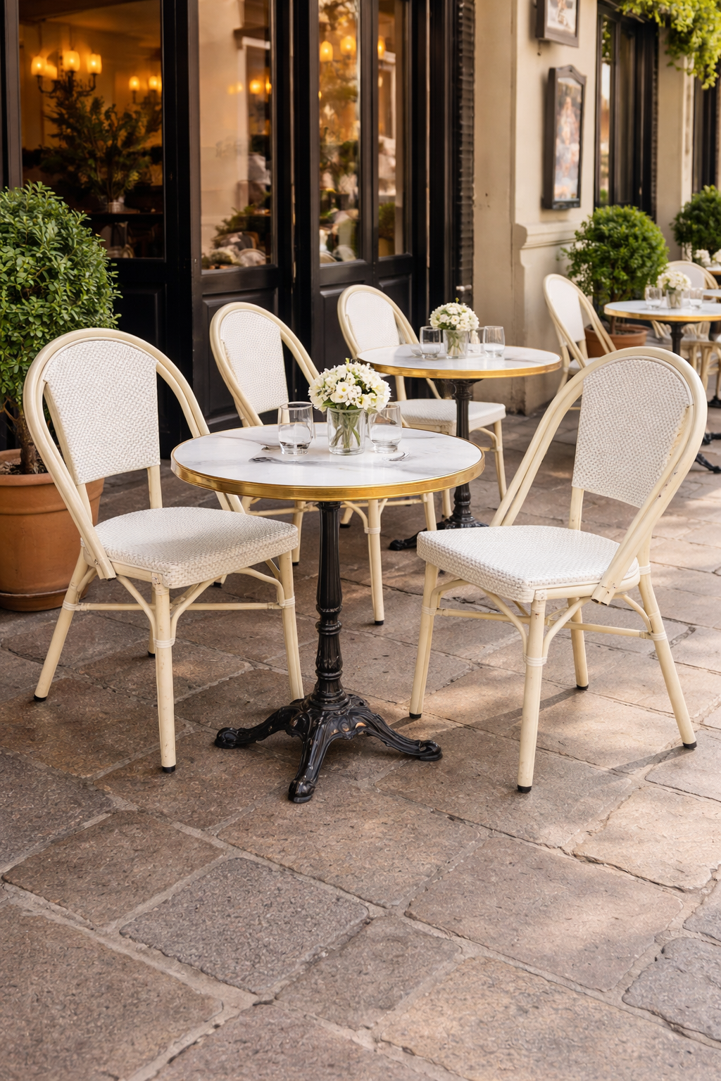 Chaise bistrot extérieur Maubourg- Rotin – Image 2
