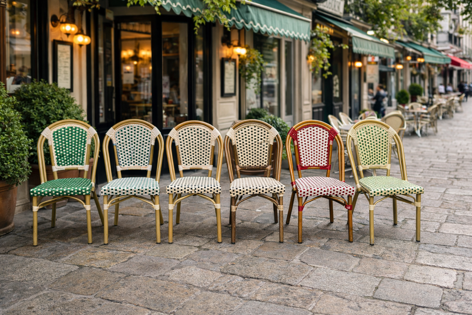 Chaise bistrot extérieure Laumière- Rotin – Image 2