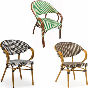 Silla de terraza Agnettes de mimbre