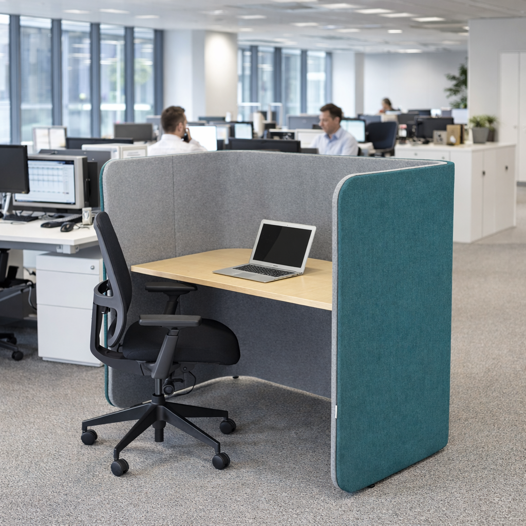 Individual semi-open call center acoustic desk - Image 3