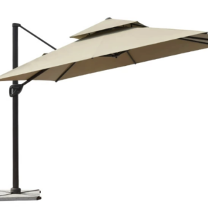Articulated Diamond Sunshade 3 x 3 m - Aluminum Tube - 60 kg Marble Base