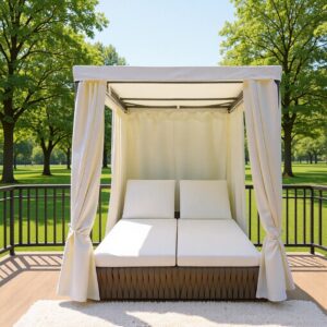 Balinese Canopy Bed Cabana 140 x 200 cm - Height 200 cm
