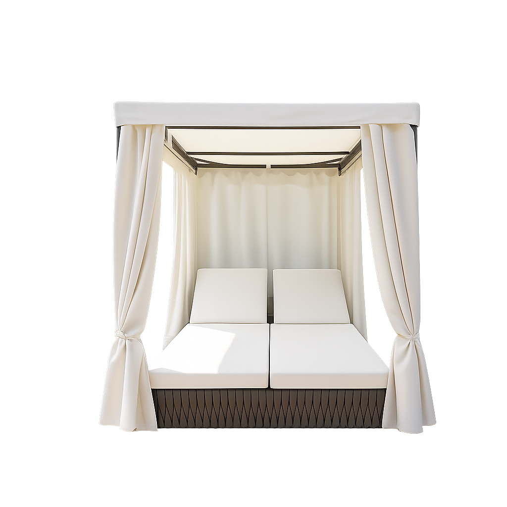 Balinese Canopy Bed Cabana 140 x 200 cm - Height 200 cm - Image 2