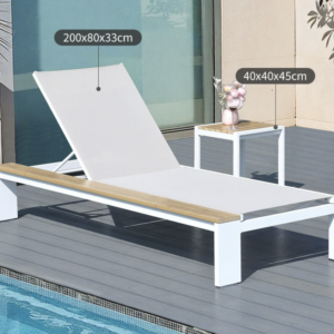 Combinaison transat Güneş bois + table basse