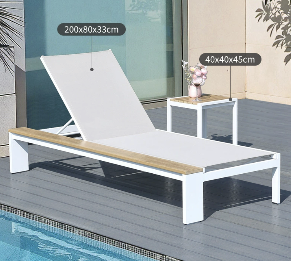 Combinaison transat Güneş bois + table basse