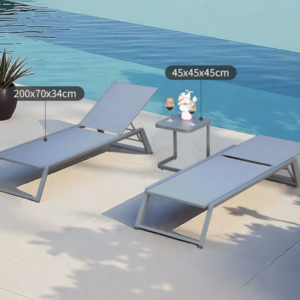 Combination of 2 Matahari sun loungers + coffee table